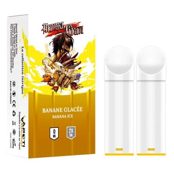 Recharges Banane Glacée - Banana ice 2 capsules Pod Aromatitan