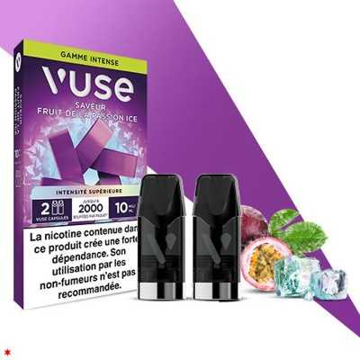 VUSE Saveur Fruit de la passion Ice Recharges Gamme Intense 10 MG