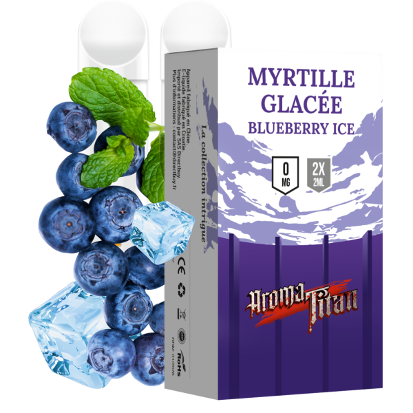 Myrtille Glacée Blueberry ice Recharges 2 capsules Pod Aromatitan