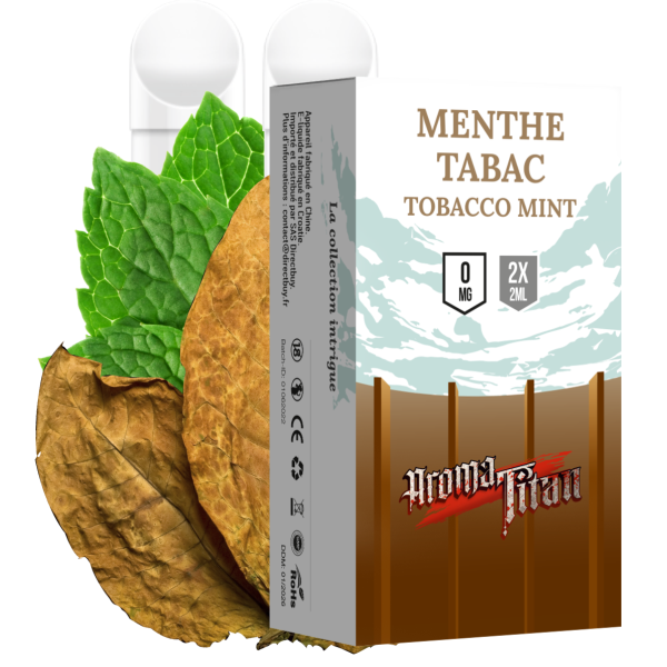 Menthe Tabac Tobacco mint Recharges 2 capsules Pod Aromatitan