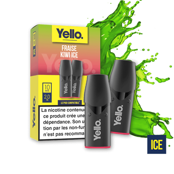 Fraise Kiwi Ice – Capsules Compatibles Vuse ePod (x2) | Yello™