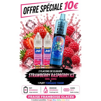 Pack 2X Strawberry Raspberry Ice + Tornado