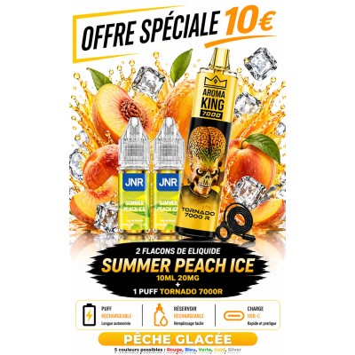 Pack 2X Summer Peach Ice + Tornado